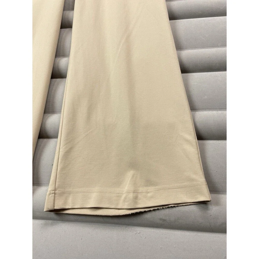 Banana Republic Women 28 Wide Leg Pants High Rise Beige Soft Drapey Preppy READ